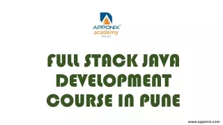 FULL STACK JAVA DEVELOPMENT COURSE IN PUNE BY APPONIX