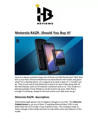 motorola razr should you buy it