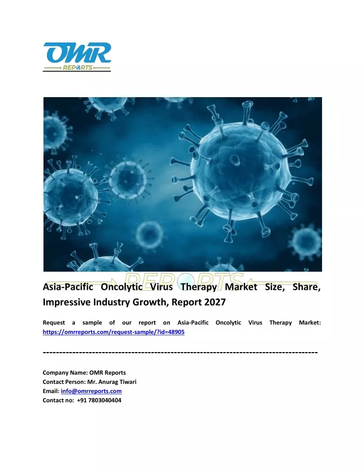 asia pacific oncolytic virus therapy market size