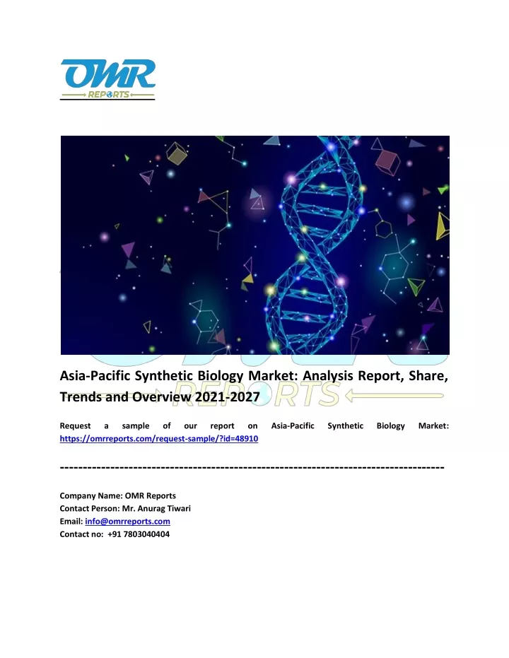 asia pacific synthetic biology market analysis