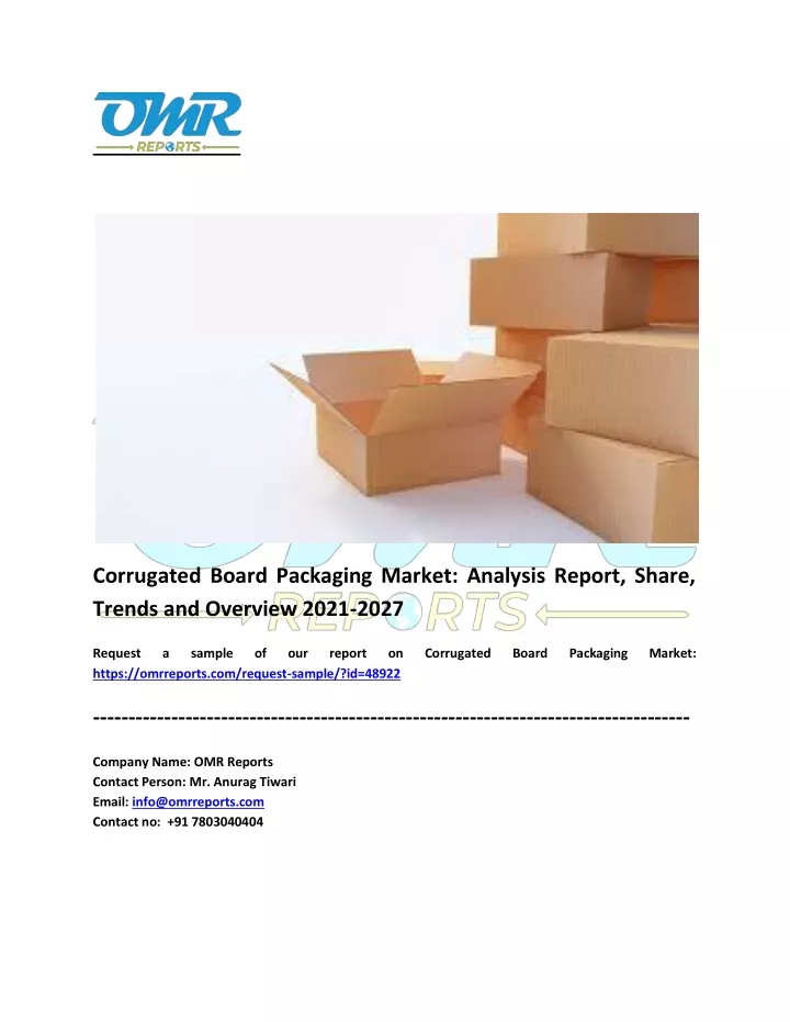 corrugated board packaging market analysis report