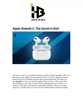 apple airpods 3 the secret is out