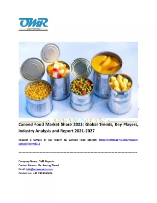 canned food market share 2021 global trends