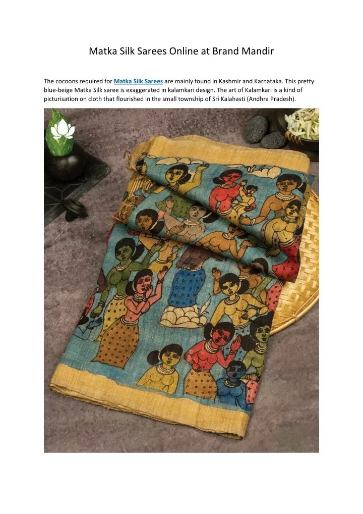 matka silk sarees online at brand mandir