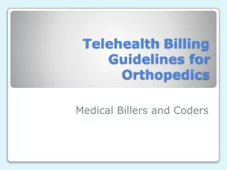 telehealth billing guidelines for orthopedics