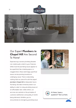 Plumber Chapel Hill