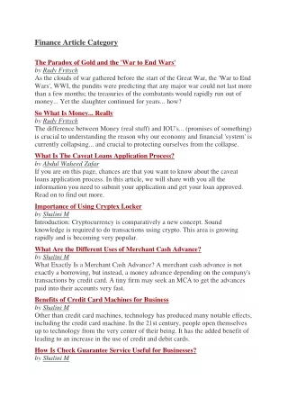 finance article category the paradox of gold