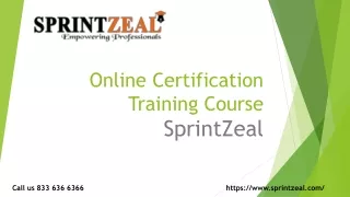 Online Professional Training Courses and Certification - SprintZeal