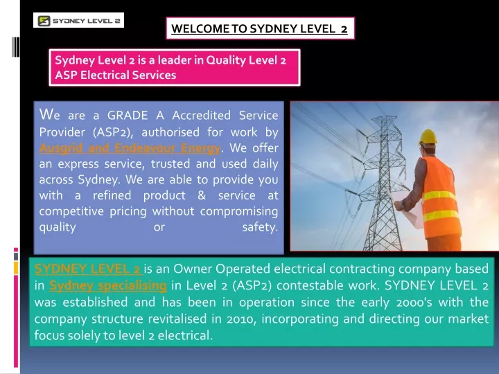 welcome to sydney level 2