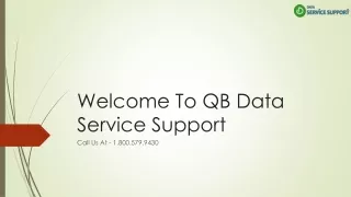 welcome to qb data service support