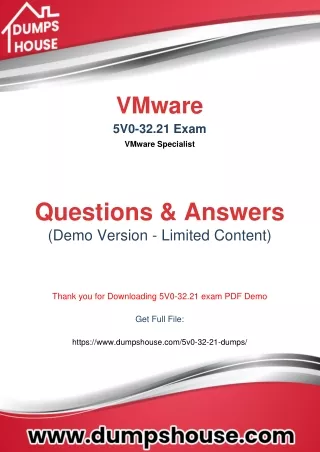 VMware 5V0-32.21 Dumps PDF Format