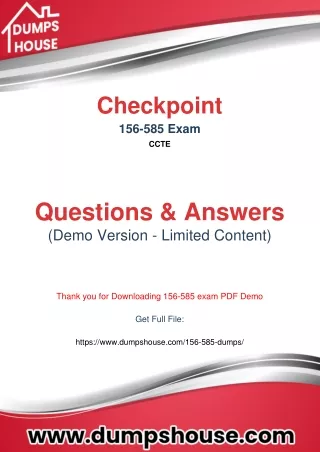 156-585 Dumps Free Updated Demo