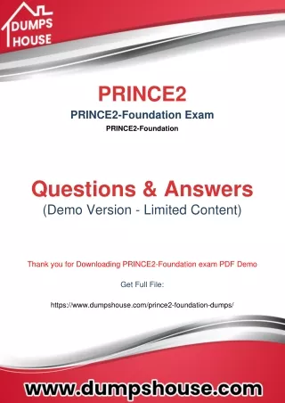 Study With PRINCE2 PRINCE2-Foundation Actual Questions To Boost Your Preparation
