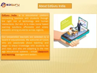 about edguru india