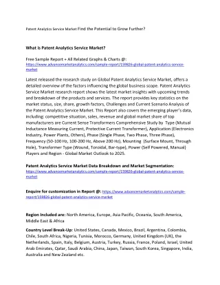 patent analytics service market find