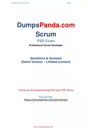 Scrum PSD Dumps Questions - Study Tips For Infomations (2021)