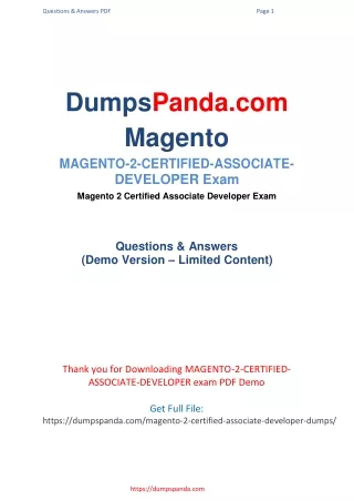 Magento Magento-2-Certified-Associate-Developer Dumps Questions - Study Tips For