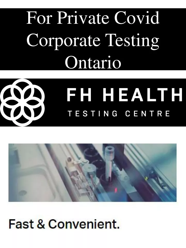 for private covid corporate testing ontario