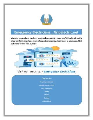 Emergency Electricians | Gripelectric.net