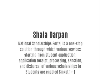 shala darpan national scholarships portal
