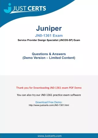 Study With Juniper JN0-1361 Actual Questions To Boost Your Preparation
