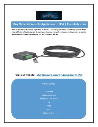 Buy Network Security Appliances in USA | Circuitsity.com