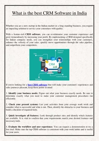 what is the best crm software in india