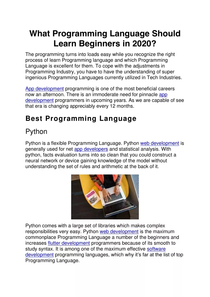 what programming language should learn beginners