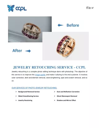 Jewelry Retouching Service - CCPL