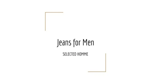 Shop Jeans for Men Online at Selected Homme