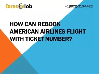how can rebook american airlines flight with ticket number