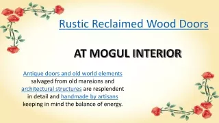 Rustic Reclaimed Wood Doors