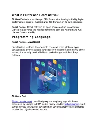what is flutter and react native flutter flutter