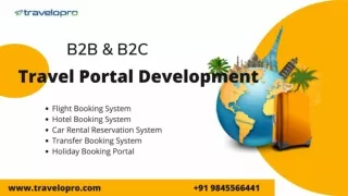 B2B B2C Travel Portal Development