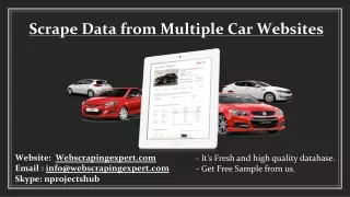 scrape data from multiple car websites