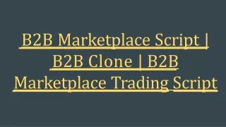b2b marketplace script b2b clone b2b marketplace