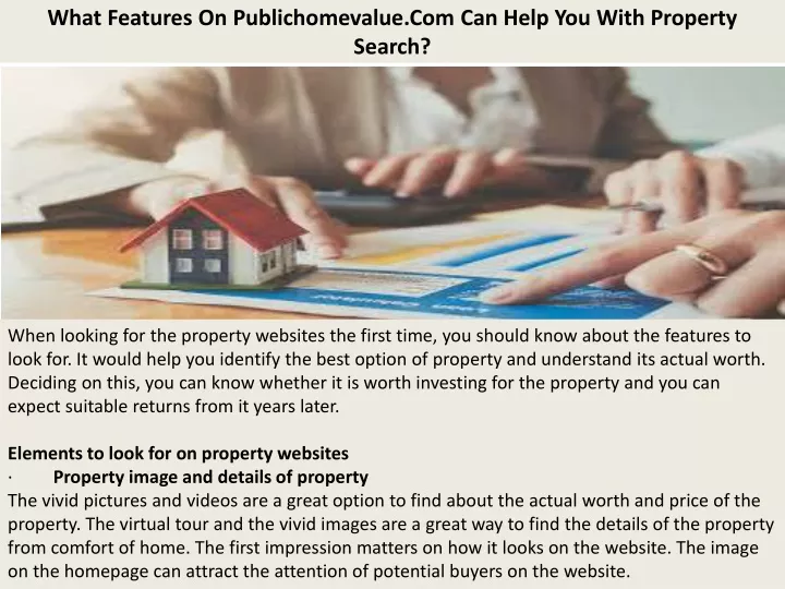 what features on publichomevalue com can help you with property search