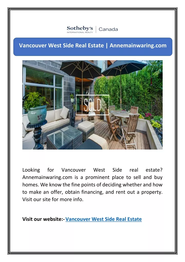 vancouver west side real estate annemainwaring com