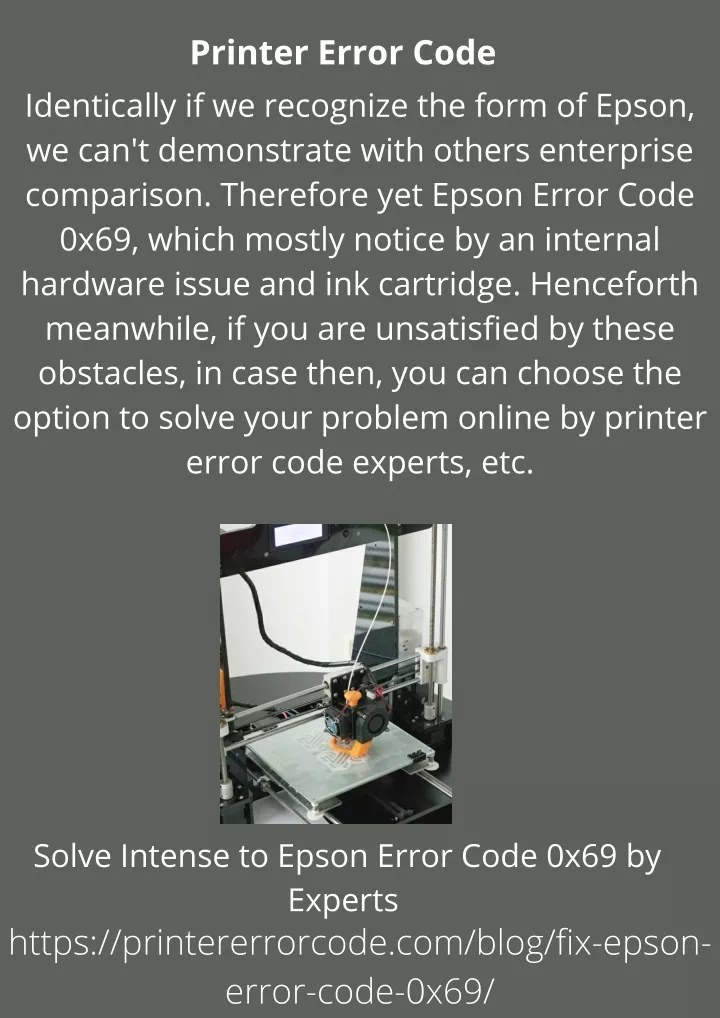 printer error code