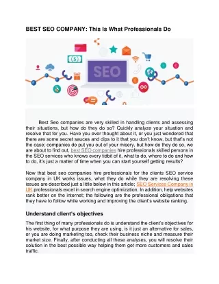 BEST SEO COMPANY