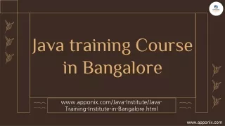 java training course in bangalore