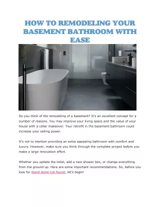 stand alone tub faucet