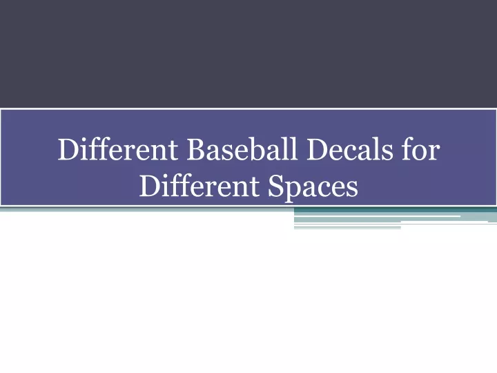 different baseball decals for different spaces