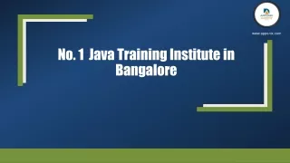 No.1  Java Training Institute in Bangalore