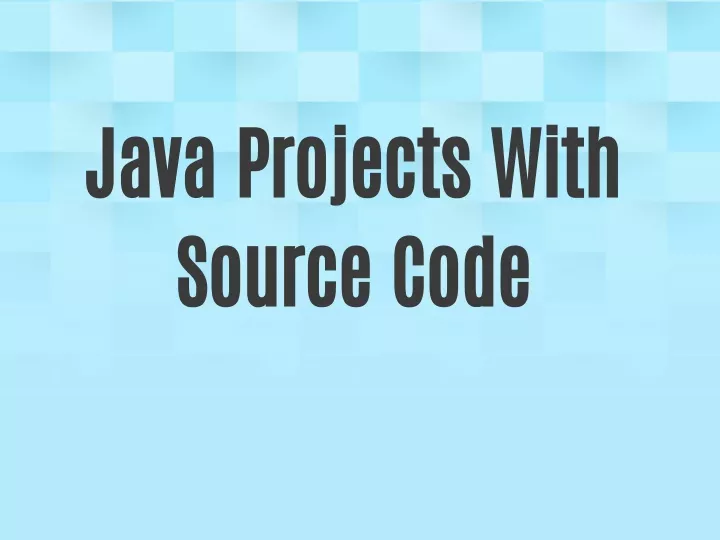 java projects with source code