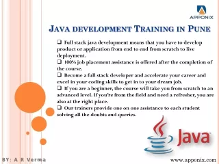 Java development Training in Pune