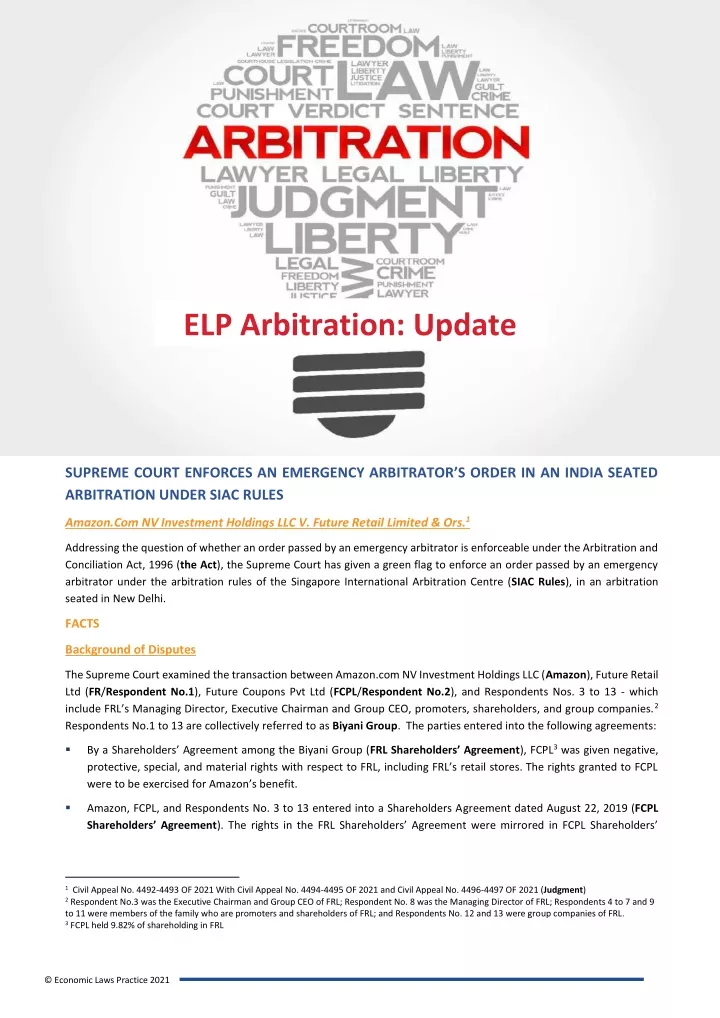 elp arbitration update