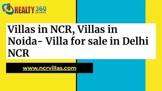 Villas in NCR, Villas in Noida- Villa for sale in Delhi NCR
