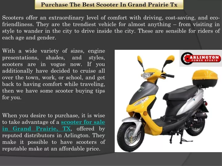 purchase the best scooter in grand prairie tx