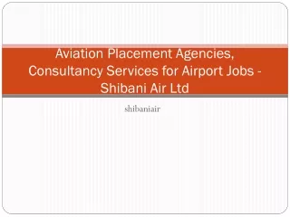 Consultancy for airport jobs